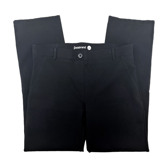 Betabrand Pants - BETABRAND Straight Leg Stretch Dress Pants • Large Petite • black minimalist